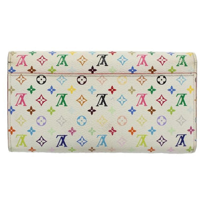 Louis Vuitton Sarah Wallet Monogram Multicolor Blanc M93532 Long Wallet White