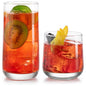 Libbey Ascent Tumbler & Rocks Drinking Glasses Set of 16 | Clear Lead-Free Glass Drinkware Set with 8 Tall Tumblers (16.25 oz) & 8 Rocks Glasses (12.25 oz) | Water, Juice, Cocktails, Whiskey, Everyday Beverage Glasses