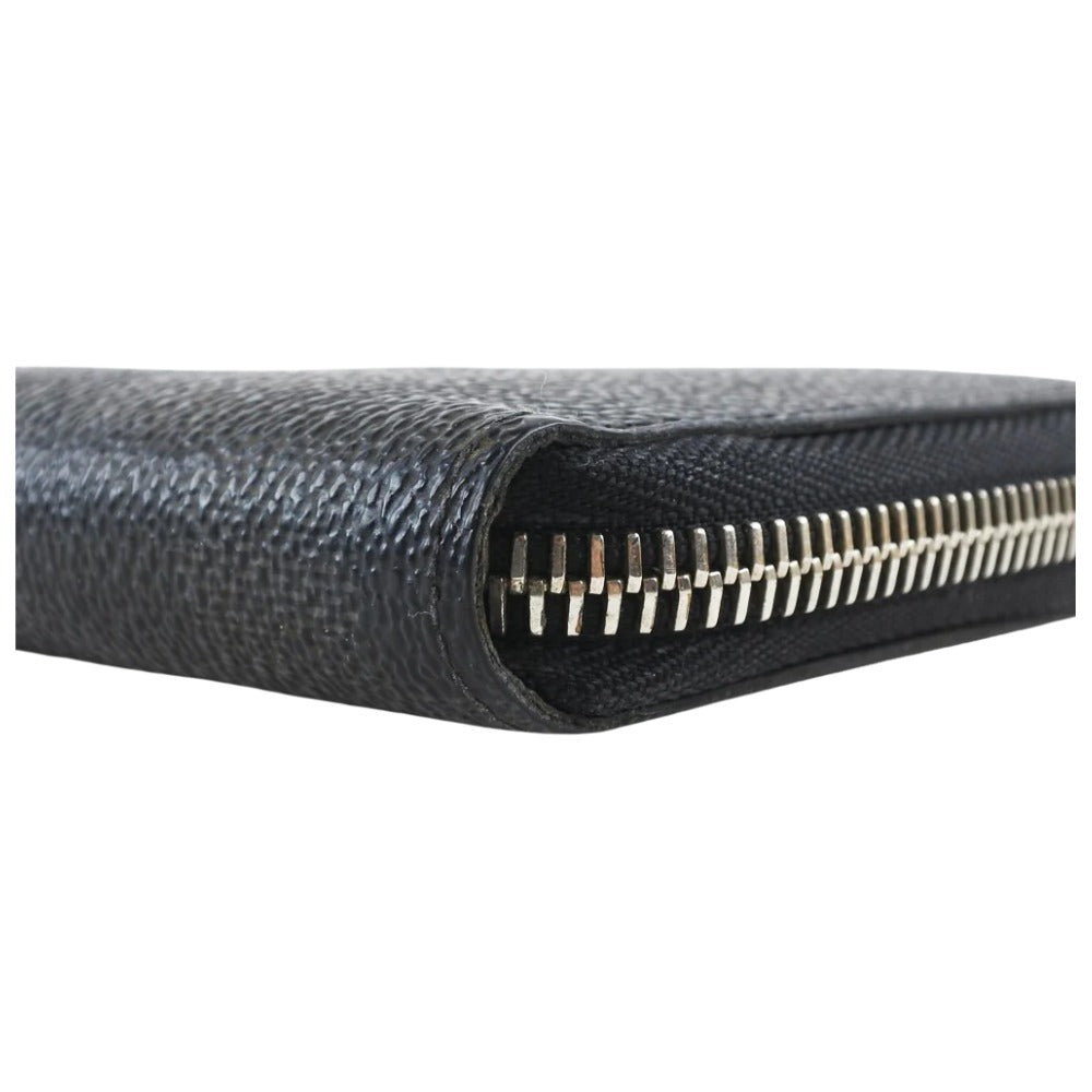 Louis Vuitton Damier Graphite Zippy Wallet Vertical Braza N63095 Long Wallet Black