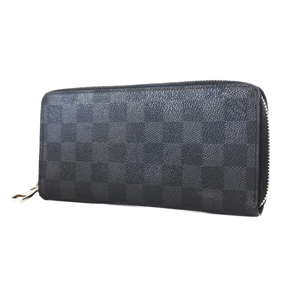 Louis Vuitton Damier Graphite Zippy Wallet Vertical Braza N63095 Long Wallet Black