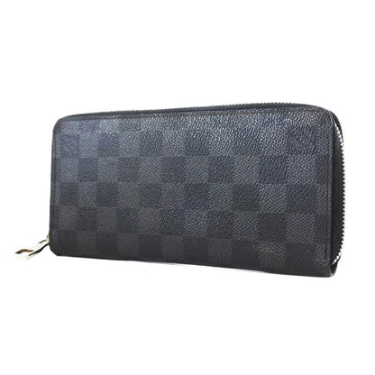 Louis Vuitton Damier Graphite Zippy Wallet Vertical Braza N63095 Long Wallet Black